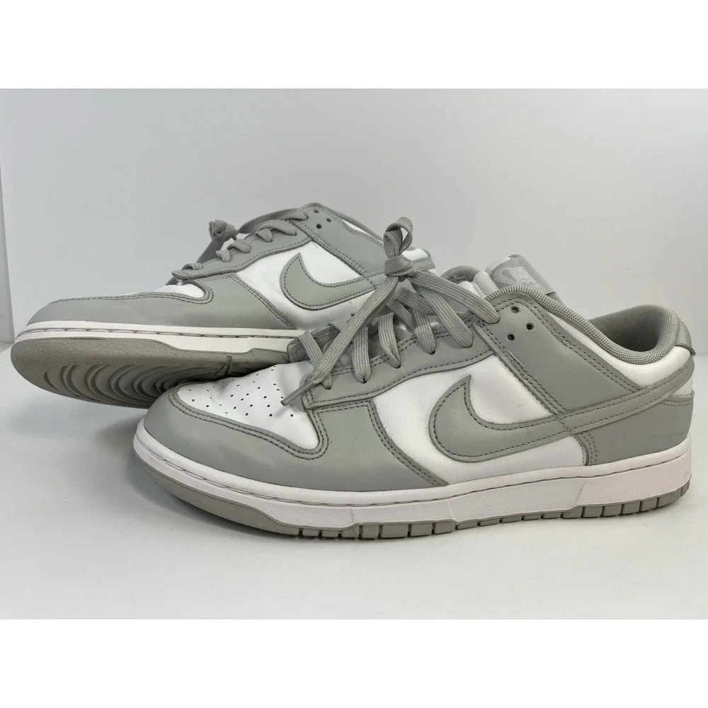 Nike Dunk Low Retro White Grey Fog Men's Size 12 Sneakers Shoes DD1391-103